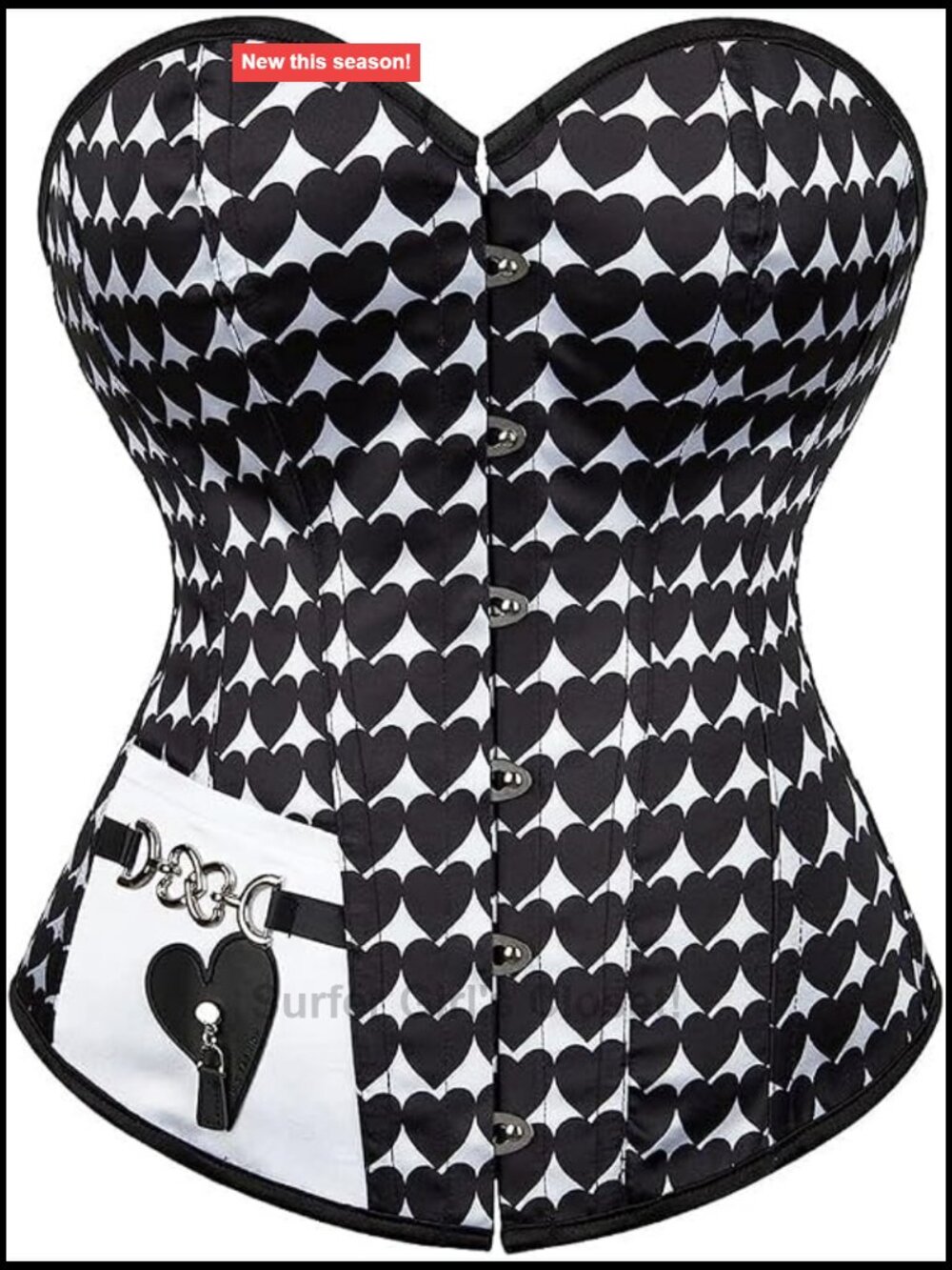 Vintage Floral Overbust Corset Lace Up Waist Cincher Bustier